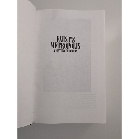 Faust’s Metropolis: A History of Berlin - HC DJ - 1998 1st Ed Avalon - Picture 6 of 10
